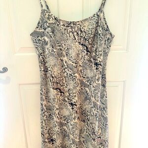 Calvin Klein Snake Print Dress - Black and Gray